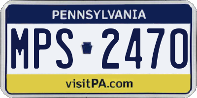 PA license plate MPS2470