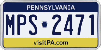 PA license plate MPS2471