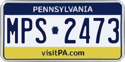 PA license plate MPS2473