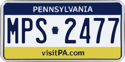 PA license plate MPS2477
