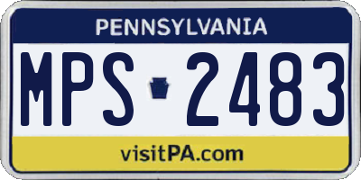 PA license plate MPS2483