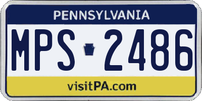 PA license plate MPS2486