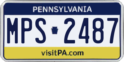 PA license plate MPS2487