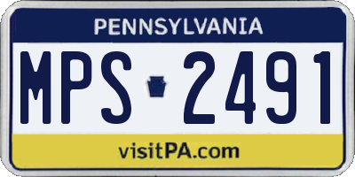 PA license plate MPS2491