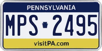 PA license plate MPS2495