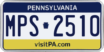 PA license plate MPS2510