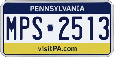 PA license plate MPS2513