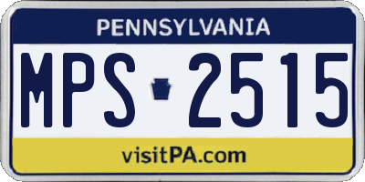 PA license plate MPS2515