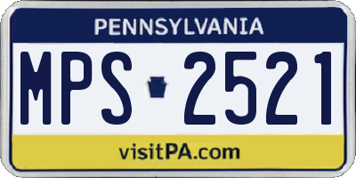 PA license plate MPS2521