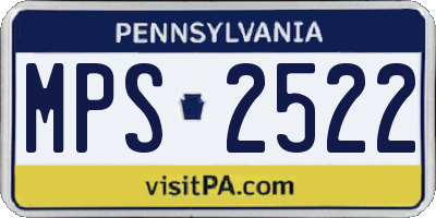 PA license plate MPS2522