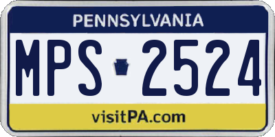 PA license plate MPS2524