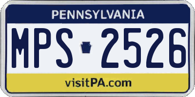 PA license plate MPS2526
