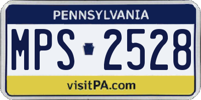 PA license plate MPS2528