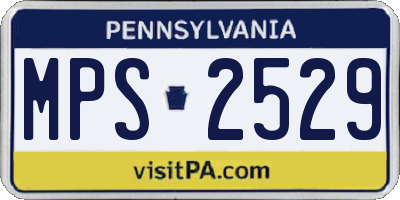 PA license plate MPS2529