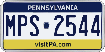PA license plate MPS2544