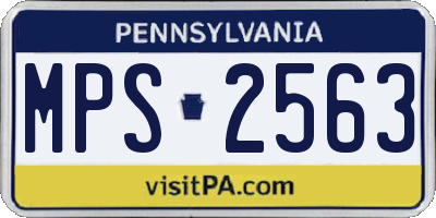 PA license plate MPS2563