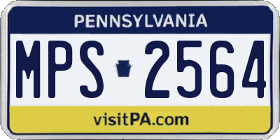 PA license plate MPS2564