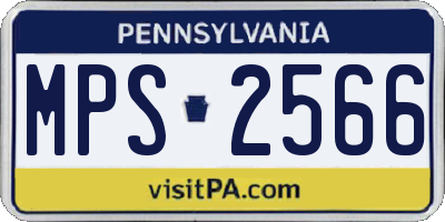 PA license plate MPS2566