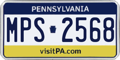 PA license plate MPS2568
