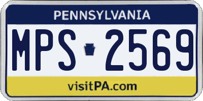 PA license plate MPS2569