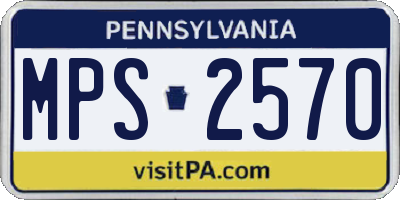PA license plate MPS2570