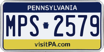 PA license plate MPS2579