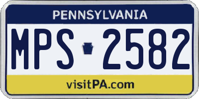 PA license plate MPS2582