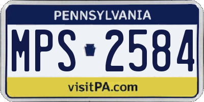 PA license plate MPS2584