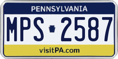 PA license plate MPS2587