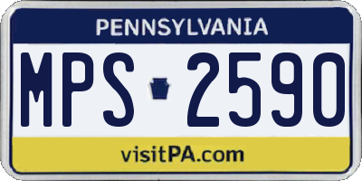 PA license plate MPS2590