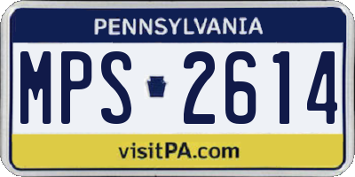 PA license plate MPS2614