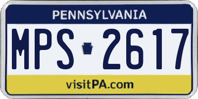 PA license plate MPS2617