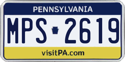 PA license plate MPS2619