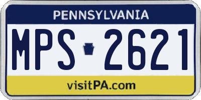 PA license plate MPS2621