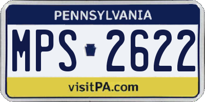 PA license plate MPS2622