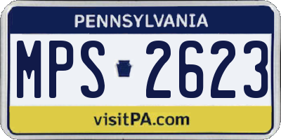 PA license plate MPS2623