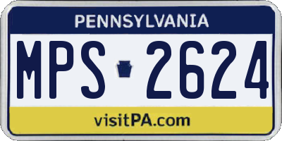 PA license plate MPS2624