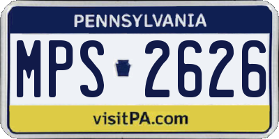 PA license plate MPS2626