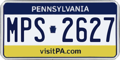 PA license plate MPS2627
