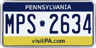 PA license plate MPS2634