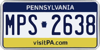 PA license plate MPS2638
