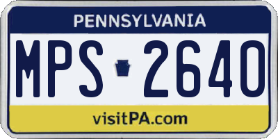 PA license plate MPS2640