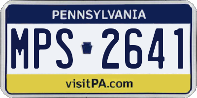 PA license plate MPS2641