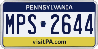 PA license plate MPS2644
