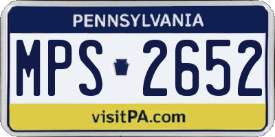 PA license plate MPS2652