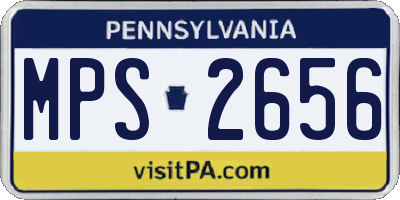 PA license plate MPS2656
