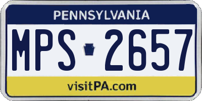 PA license plate MPS2657