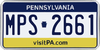 PA license plate MPS2661