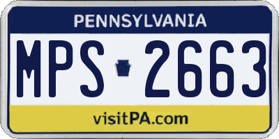 PA license plate MPS2663