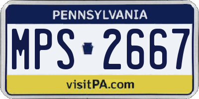 PA license plate MPS2667